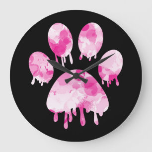 Paw Print Large Clock