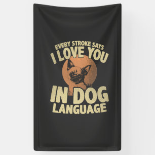 Paw Print Love Dog Quote Art for Pet Owners Banner