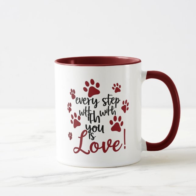 Paw Print Love Mug (Right)