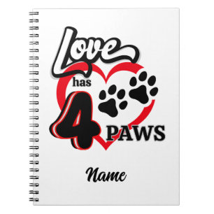 Paw Print Love Notebook