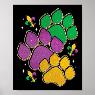 Paw Print Mardi Gras Dog Lover Masquerade Festival