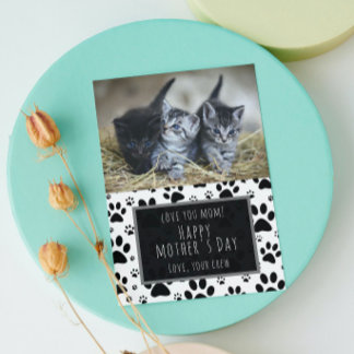 Paw Print Mother's Day photo Card from Pets 
