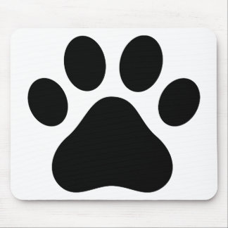 Paw print mouse pad