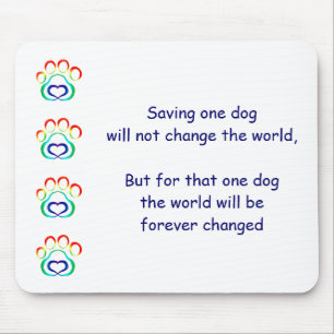 Paw Print Mousepad, Save One Dog Mouse Pad