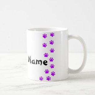 Paw print mug - add your own name
