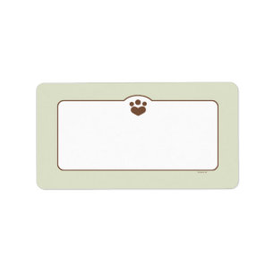 Paw Print Off-Leash Art™ Household Pet Custom Label