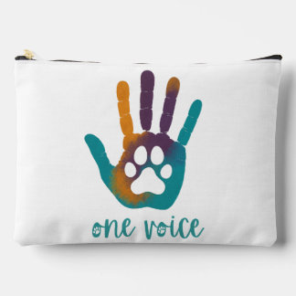 Paw Print One Voice Accessory Travel Pouch