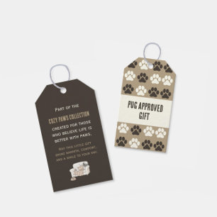 Paw Print Pattern  Earthy Sand Gift Tags