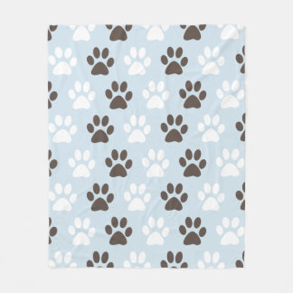 Paw Print Pattern Fleece Blanket