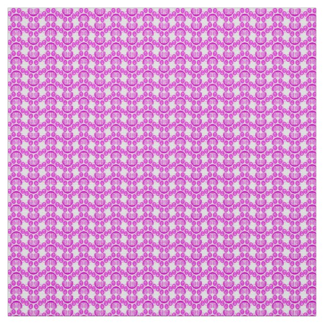 Paw print pattern in pink colour fabric (Swatch)