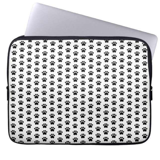 Paw Print Pattern Laptop Sleeve (Front)