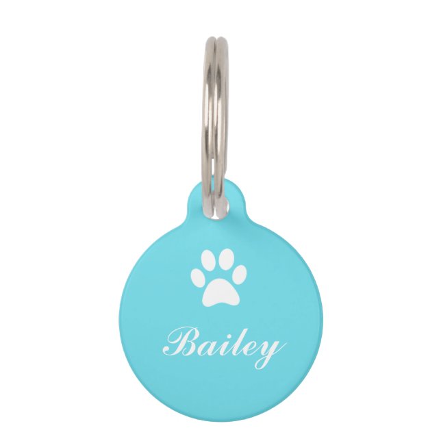 Paw Print Pet Tag (Front)