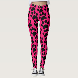 Paw Print Pink Leggings