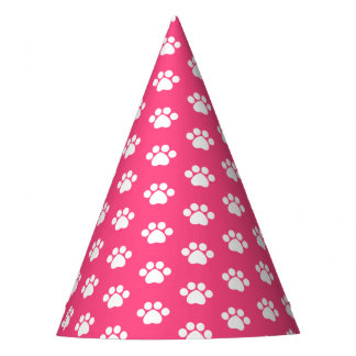 Paw Print - Pink Party Hat