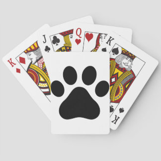 Paw print playing cards