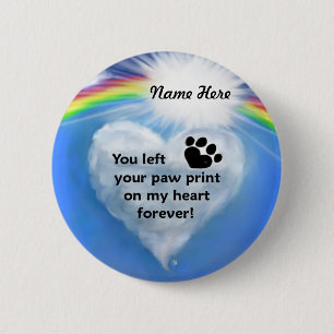 Paw Print Poem 2 Inch Round Button