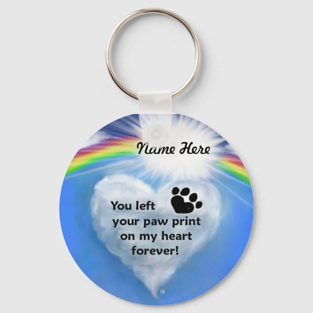 Paw Print Poem Keychain (Front)