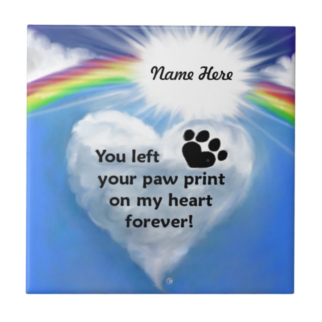 Paw Print Poem Tile (Front)