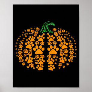 Paw Print Pumpkin Puppy Owner Pet Dog Halloween