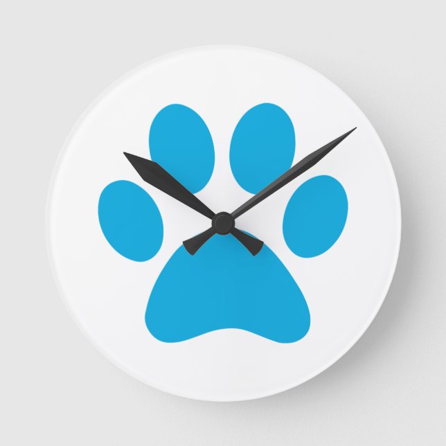 Paw Print     Round Clock (Front)