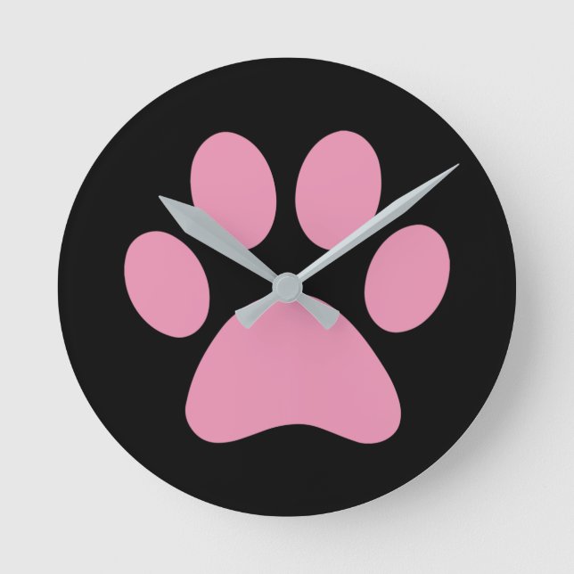 Paw Print          Round Clock (Front)