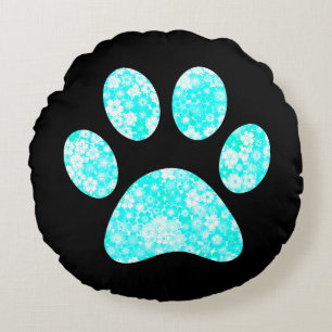 Paw Print   Round Pillow