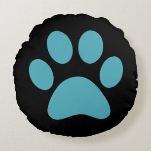 Paw Print Round Pillow