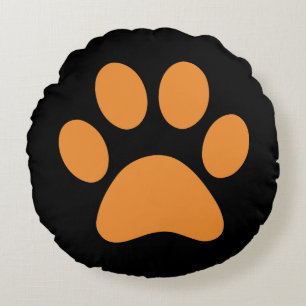 Paw Print   Round Pillow