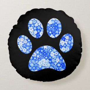 Paw Print    Round Pillow