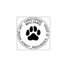 Paw Print Round Return Address Stamp