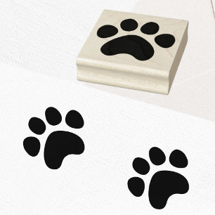 Paw Print Rubber Stamp