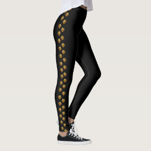 Paw Print side stripe Leggings