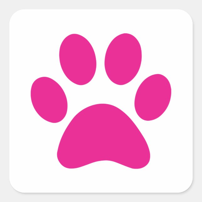 Paw Print   Square Sticker (Front)