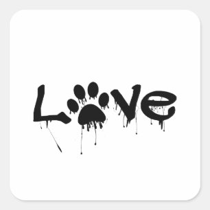 Paw Print Square Sticker