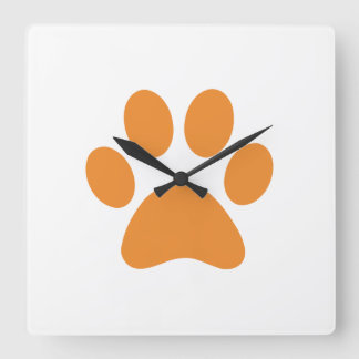Paw Print      Square Wall Clock
