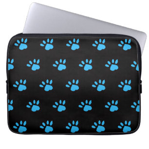 Paw Print Tablet Case (Black & Blue)
