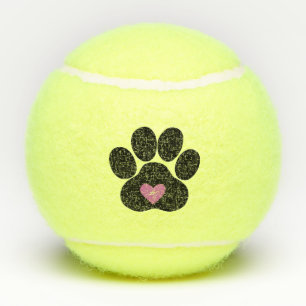 Paw Print Tennis Ball