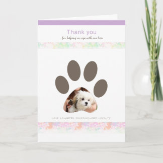 Paw Print thank you for caring pet loss