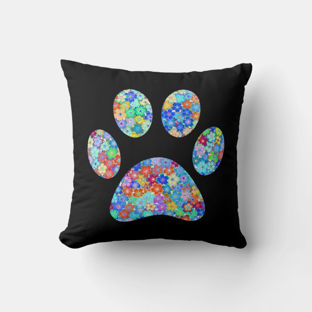Paw Print   Throw Pillow (Front)