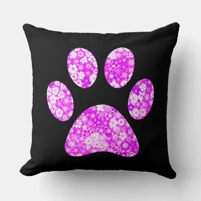 Paw Print   Throw Pillow (Front)