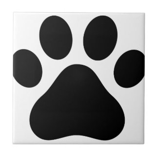 Paw print tile