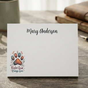 Paw Print Watercolor Rustic Post-it Notes