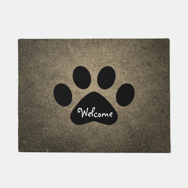 Paw Print - Welcome Doormat (Front)