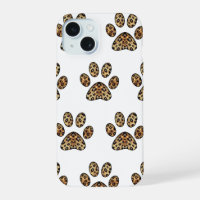 Paw Print with Gold & Black Leopard Sparkle 