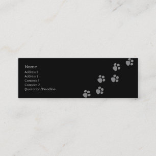 Paw Prints (2) Mini Business Card