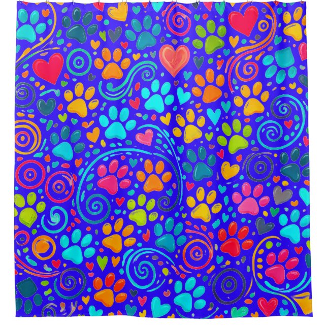 Paw Prints and Hearts Pattern (Front)