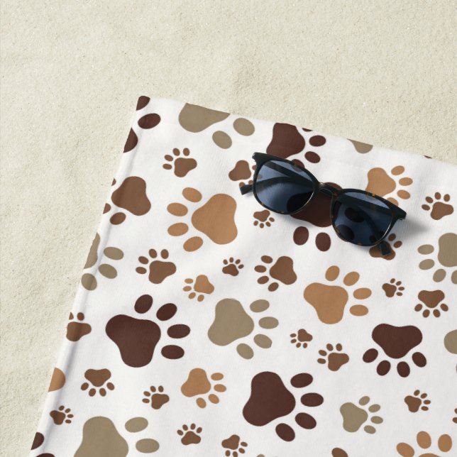 Paw Prints  Beach Towel (In Situ)