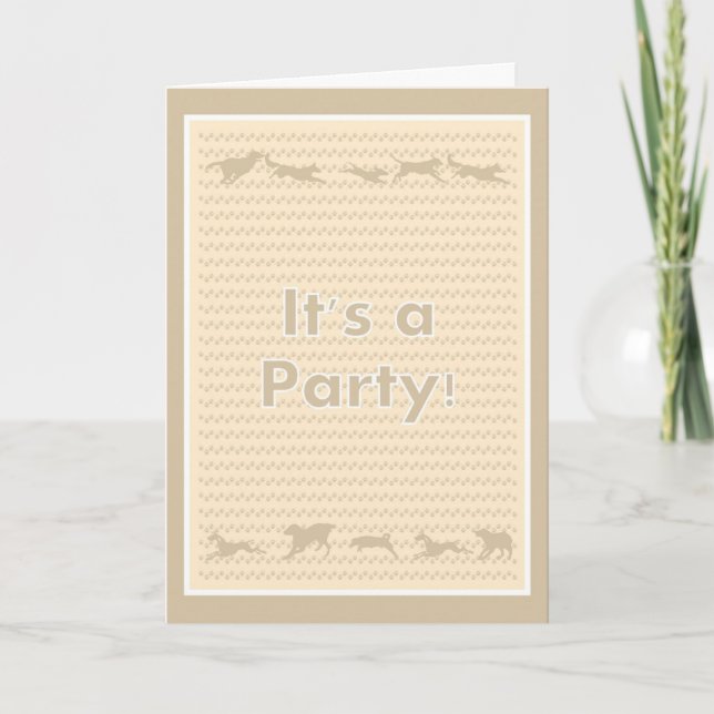 Paw Prints Birthday Party Invitation (Front)