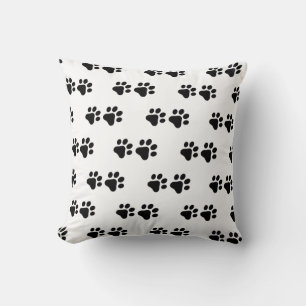 Paw Prints, cat prints, dog prints Throw Pillow
