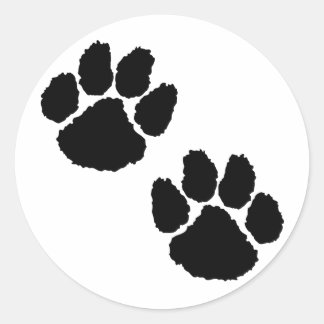 Paw Prints Classic Round Sticker
